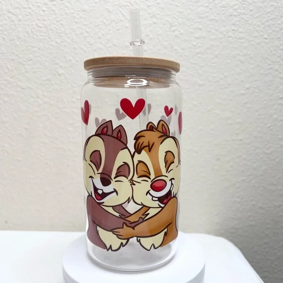 Chip and Dale Handmade Libbey Glass Cup - Picture 5 of 5